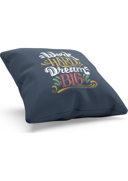 Çift Tarafı Baskılı Motivation Type-1 Desenli Süet Kırlent Kılıfı fiyatları