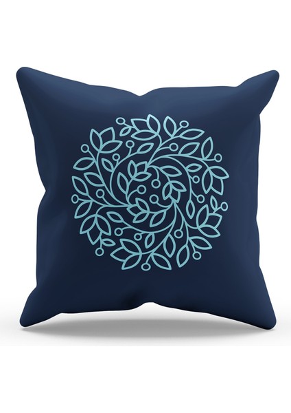 Çift Tarafı Baskılı Gri Soft Night-2 Desenli Süet Kırlent Kılıfı