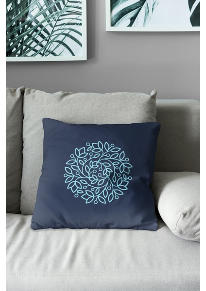 Çift Tarafı Baskılı Gri Soft Night-2 Desenli Süet Kırlent Kılıfı modelleri