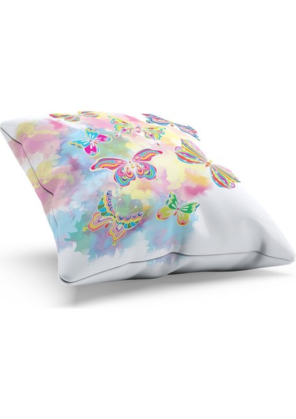 Çift Tarafı Baskılı Kelebek - 3 Desenli Süet Kırlent Kılıfı fiyatları