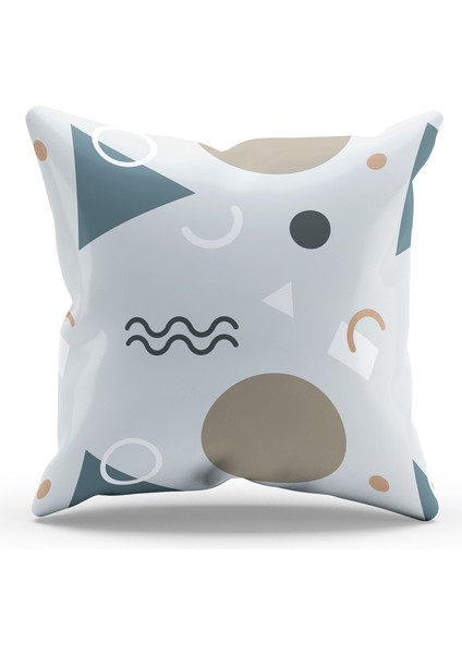 Çift Tarafı Baskılı Sofas - 2 Desenli Süet Kırlent Kılıfı