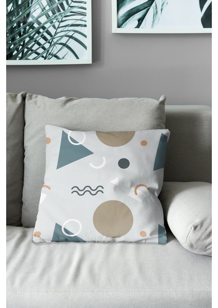 Çift Tarafı Baskılı Sofas - 2 Desenli Süet Kırlent Kılıfı modelleri