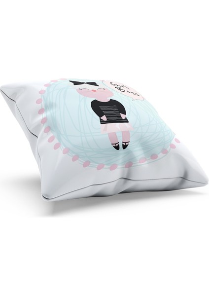 Çift Tarafı Baskılı Girl Power-3 Desenli Süet Kırlent Kılıfı fiyatları