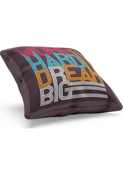 Çift Tarafı Baskılı Motivation Type-4 Desenli Süet Kırlent Kılıfı fiyatları