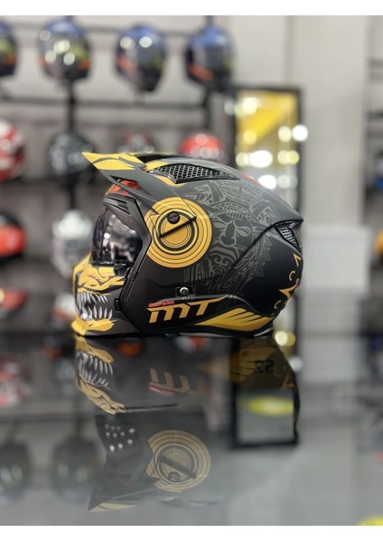 Helmets Streetfighter Sv Aztec B3 Matt Sarı/siyah Kask fırsatları