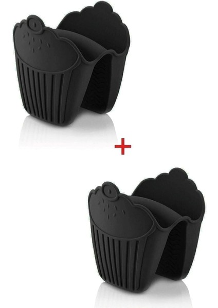 Holly Home 7 Parça Silikon Airfryer Pişirme Kalıbı; Yonca, Iki Bölmeli, Muffin, 2 Tutacak, 2 Nihale