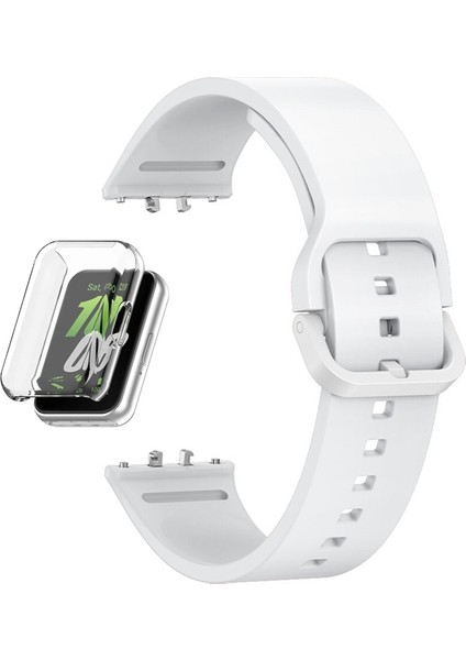 Samsung Galaxy Fit 3 Kordon + Ekran Koruyucu Kasa Şeffaf