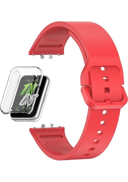 Samsung Galaxy Fit 3 Kordon + Ekran Koruyucu Kasa Şeffaf