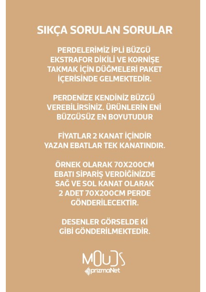 Quiet Desenli Süet Oturma Odası Salon Fon Perde Dijital Baskılı Ekstrafor Büzgü 2 Kanat PRD-1048