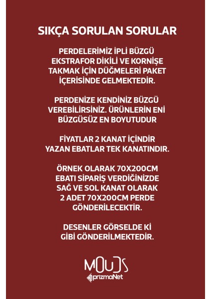 Burgundy 2 Desenli Süet Oturma Odası Salon Fon Perde Baskılı Ekstrafor Büzgü 2 Kanat PRD-1056 fırsatları