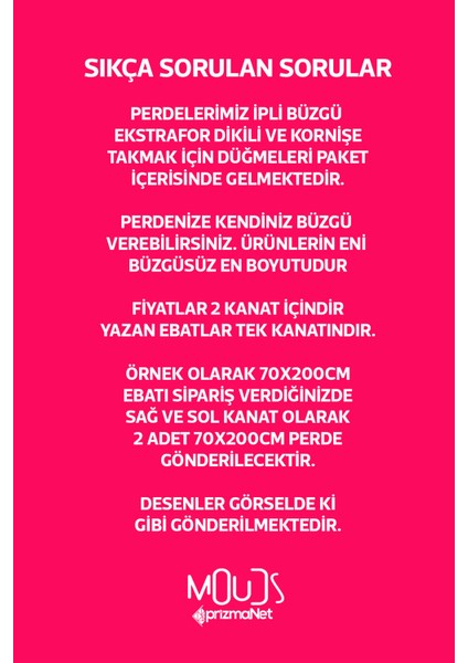Wave Fuchsia Desenli Süet Oturma Odası Salon Fon Perde Ekstrafor Büzgü 2 Kanat PRD-1097