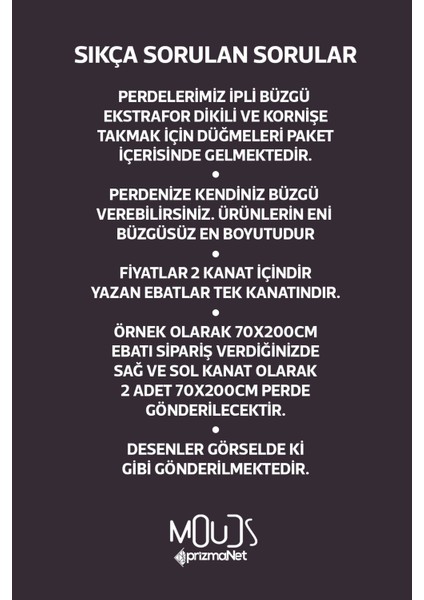 Mix 6 Desenli Süet Oturma Odası Salon Fon Perde Dijital Baskılı Ekstrafor Büzgü 2 Kanat PRD-1009