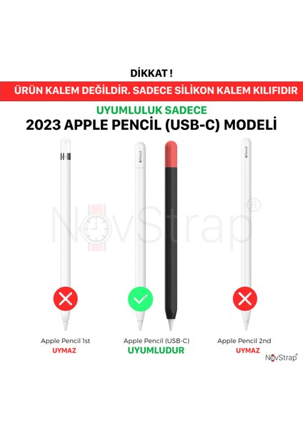 Novstrap Apple Pencil Usb-C ile Uyumlu Kılıf