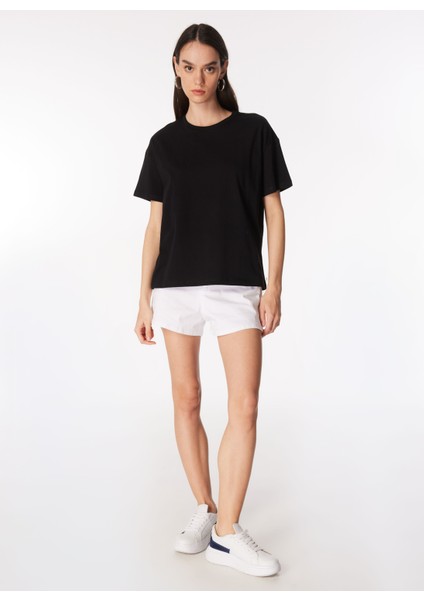 Bisiklet Yaka Baskılı Siyah Kadın T-Shirt F4Sl-Tst0743 fiyatları