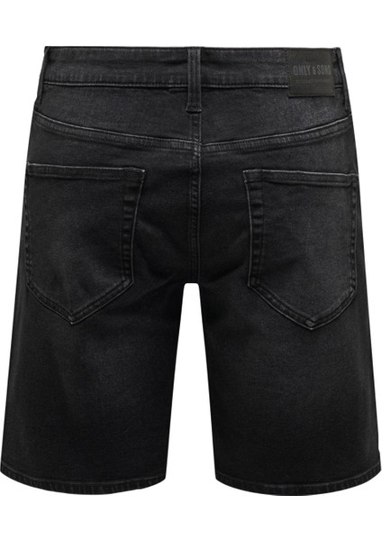 Normal Siyah Erkek Denim Şort Onsweft Wb 8008 Pım Dnm Shorts Vd