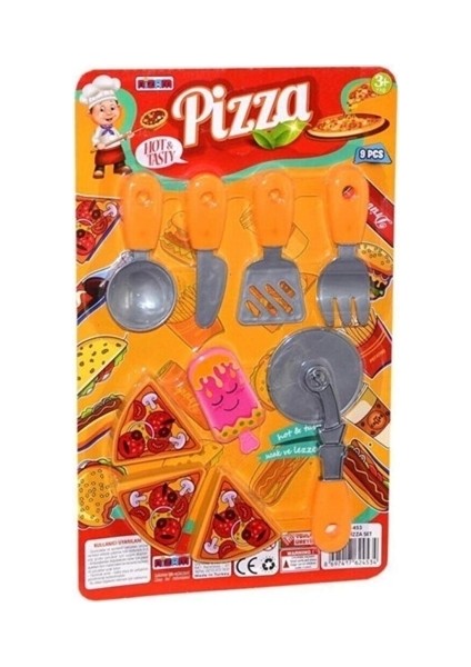 Küçük Pizza Oyuncak Seti 40X25 cm 9 Parça