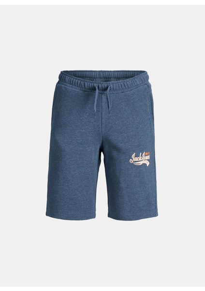 Bağlamalı Bel Normal Lacivert Erkek Şort Jpstlogo Sweat Shorts 2 Col Sn Gms