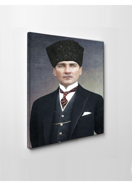 Led Işıklı Cumhuriyetimizin Kurucusu Gazi Mustafa Kemal Atatürk Tablo Şık Hediyelik Ofis İşyeri Salon Kanvas Tablo 50 x 35 cm ( Özel Ölçü Siparişleriniz İçin Mesaj Atınız. )