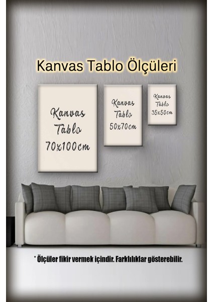 Kanvas Tablo LED Işıklı Türk Bayrağı (Al Bayrak )