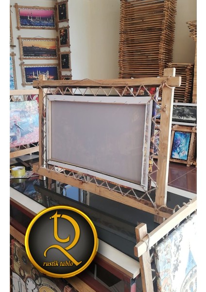 Canlı Sarı Çiçek Modern Dekoratif Hediyelik Şık Ev Ofis İşyeri Rustik Kanvas Tablo 66 x 45 cm