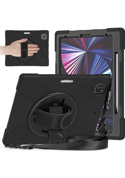 Apple iPad Pro 12.9 (2021) Kılıf Amazing Tablet Kapak - Siyah