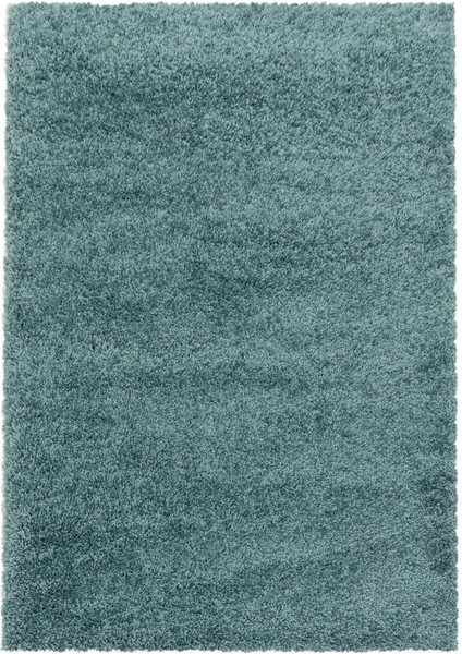 Yumuşak Yüksek Havlı 30 mm Shaggy Salon Halısı Düz Aqua Pastel Mavi Renkli fırsatları
