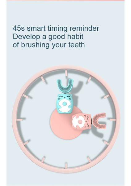 Çocuklar U-Şeklinde Sonik Elektrik Araç Fırçası (Yurt Dışından)