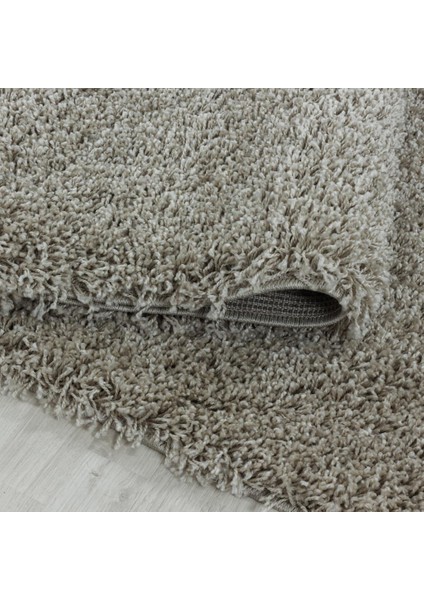 Yumuşak Yüksek Havlı 30 mm Shaggy Salon Halısı Düz Gümüş Boz Toprak Renkli modelleri