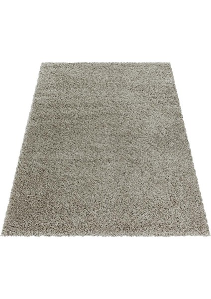 Yumuşak Yüksek Havlı 30 mm Shaggy Salon Halısı Düz Gümüş Boz Toprak Renkli fırsatları