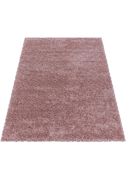 Yumuşak Yüksek Havlı 30 mm Shaggy Salon Halısı Düz Gül Kurusu Pembe Renkli fırsatları