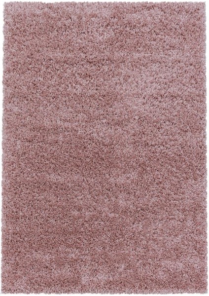 Yumuşak Yüksek Havlı 30 mm Shaggy Salon Halısı Düz Gül Kurusu Pembe Renkli indirimleri