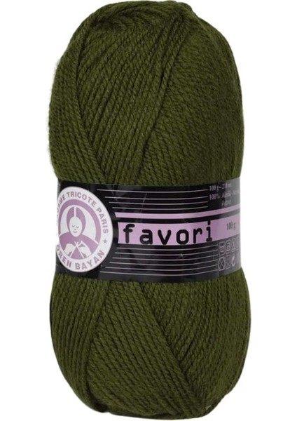 Favori Örgü Ipi Zeytin Yeşili (077)