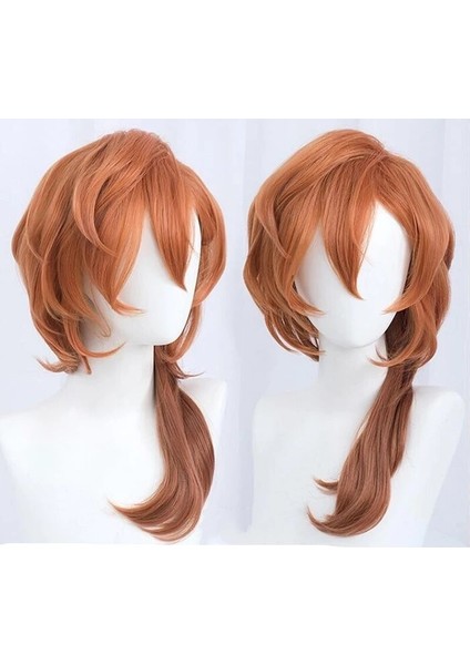Anime Bungo Sokak Köpekleri Chuya Nakahara Chuuya Cosplay Peruk Isıya Dayanıklı Sentetik Saç Peruk Peruk Şapkalar (Yurt Dışından)