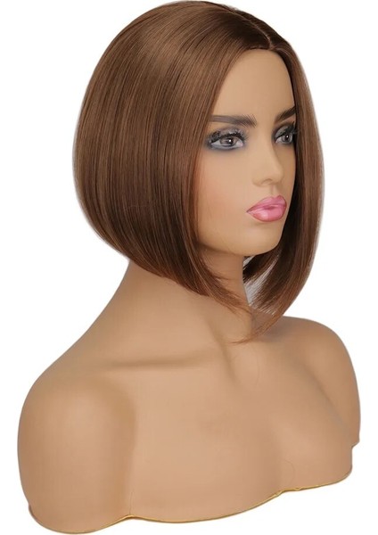 Kadınlar Içın Saç Peruk Parti Sentetik Bob Peruk Kısa Düz Doğal Cosplay Moda Kadın Isıya Dayanıklı Peruk (Yurt Dışından)