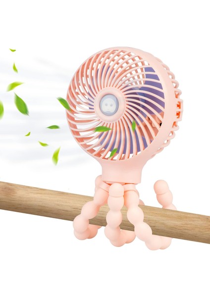 Mini Bebek Arabası Fanı, Arabası Bisiklet Masası Koşu Bandı Beşik Araba Koltuğu Açık Kamp Için Esnek Tripod ile El Kişisel Taşınabilir Fan Üzerinde Klip, (Yurt Dışından)