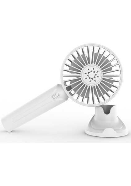 El Cep Fanı, Mini Taşınabilir Fan 1200 Mah USB Akülü Kapalı Açık Erkekler Kadınlar Için Taban ile Şarj Edilebilir Beyaz (Yurt Dışından)