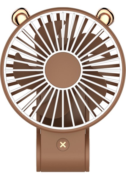 Mini El Fanı USB Taşınabilir Fan Katlanabilir Masa Fanı 3 Hız Asılı Kişisel Fan Ev Kapalı Kullanım Için Açık Seyahat Kahverengi (Yurt Dışından)