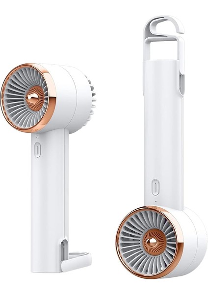 3'ü 1 Arada Taşınabilir Fan, 2000MAH El Fanı, Dış Mekan, Ev, Ofis, Seyahat Için Turbo Süper Rüzgar Kişisel Fan (Yurt Dışından)