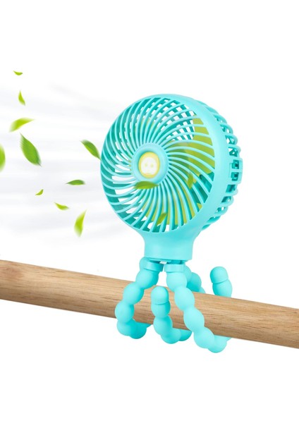 Mini Bebek Arabası Fanı, Arabası Bisiklet Masası Koşu Bandı Beşik Araba Koltuğu Açık Kamp Için Esnek Tripod ile El Kişisel Taşınabilir Fan Üzerinde Klip, (Yurt Dışından)