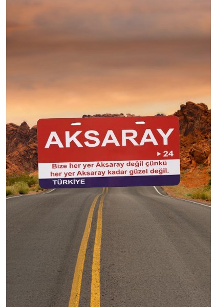 Aksaray Şehir Temalı Plaka Sök-Tak Pratik Yeni Nesil