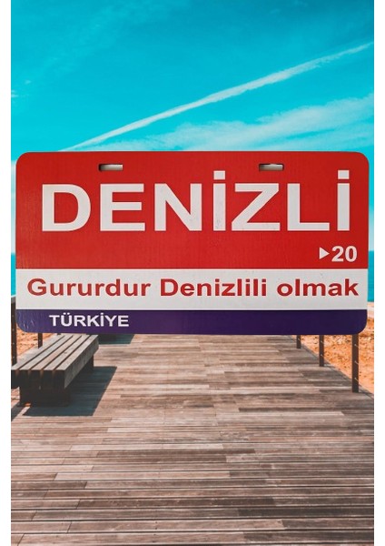 Denizli Şehir Temalı Plaka Sök-Tak Pratik Yeni Nesil