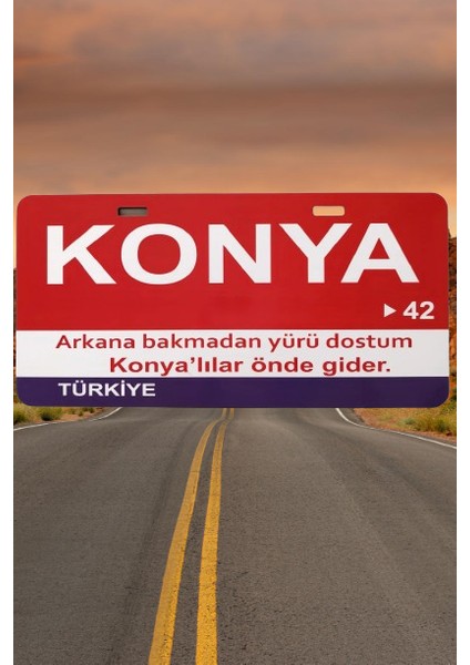 Konya Şehir Temalı Plaka Sök-Tak Pratik yeni nesil