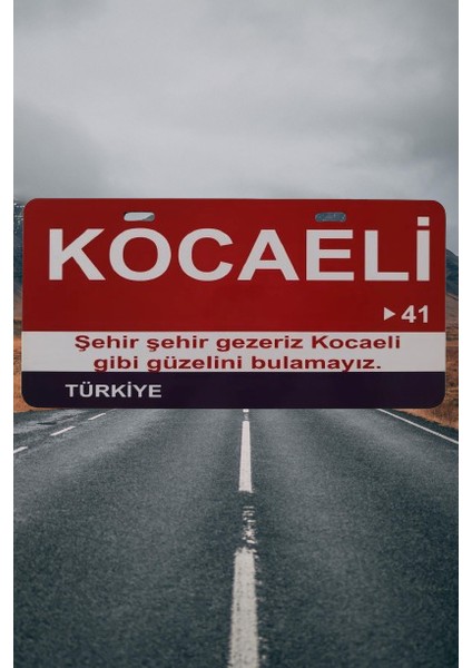 Kocaeli Şehir Temalı Plaka Sök-Tak Pratik yeni nesil