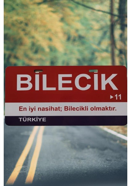 Bilecik Şehir Temalı Plaka Sök-Tak Pratik yeni nesil
