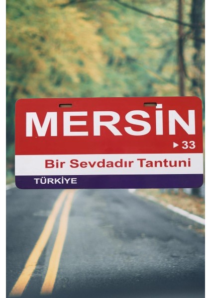Mersin Şehir Temalı Plaka Sök-Tak Pratik Yeni Nesil