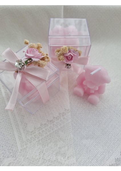 Pvc Kutuda Mum Ayıcık Bebek Hediyelik (30 Adet)