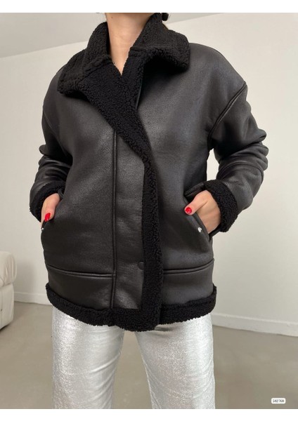 Kadın Peluş Detay Süet Mont (Renkli) fiyatları