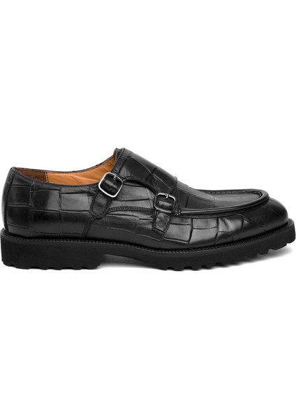Elit KN050 M1202 Erkek Hakiki Deri Casual Ayakkabı Siyah
