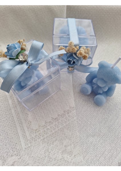 Pvc Kutuda Mum Ayıcık Bebek Hediyelik (30 Adet)