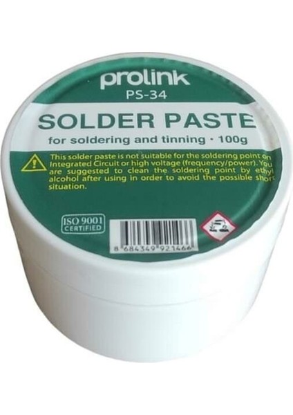 Lehim Pastası 100 gr Prolink Ps-34